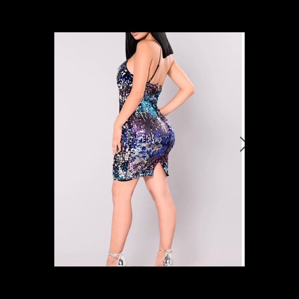 Sequin Dress - Silver/Purple